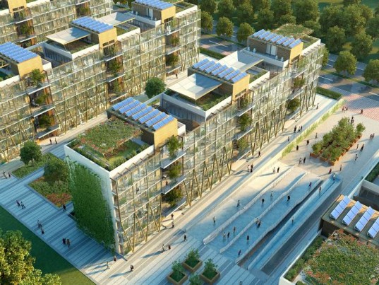 Экологичный жилой комплекс в Нанкине: сочетание живых стен и высоких технологий