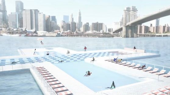 Плавающий бассейн + Pool в Нью-Йорке