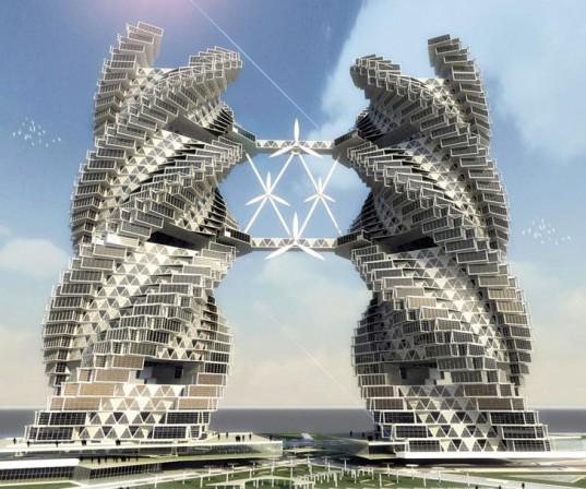 Спиральный эко-небоскреб обеспечит водой, продовольствием и энергией город Нойда