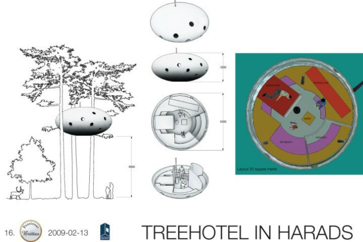 Отель НЛО: новые апартаменты в Treehotel по форме напоминают летающую тарелку