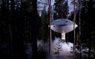 Отель НЛО: новые апартаменты в Treehotel по форме напоминают летающую тарелку
