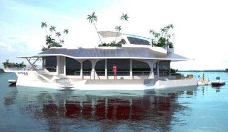 Orsos Island: роскошный плавающий дом, который питается от солнечной энергии