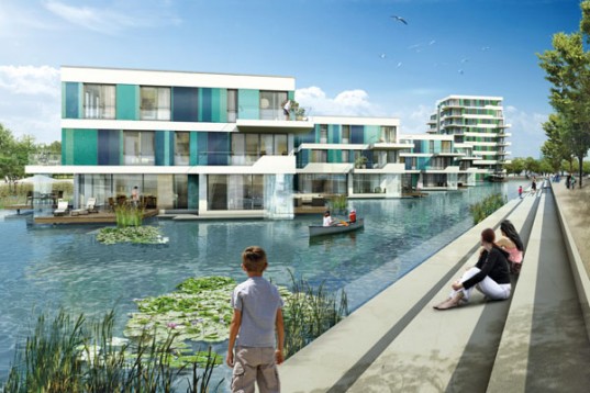 В Гамбурге строится жилой комплекс на воде Waterhouses