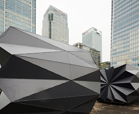 Киоски выполненные в стиле оригами появились в Лондоне