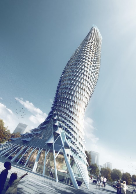 Компания RMJM разрабатывает для Китая новый небоскреб с блестящим алюминиевым фасадом