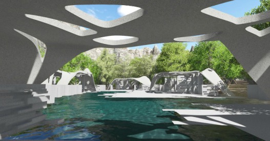 Американский архитектор представил проект роскошного 3D-печатного особняка с бассейном