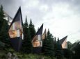 В итальянских Альпах появится серия ромбовидных домиков на деревьях