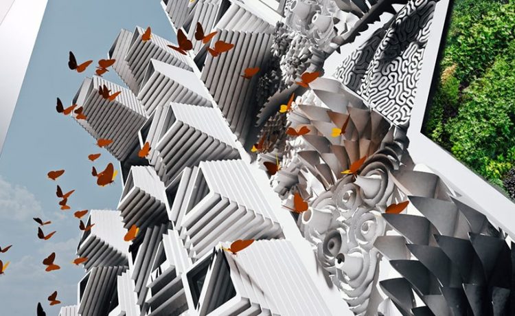Архитекторы представляют 3D-печатную башню-заповедник для бабочек Монарха