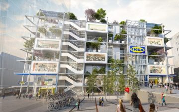 Ikea планирует открыть гипер-маркет, покрытый растительностью и без парковки