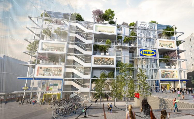 Ikea планирует открыть гипер-маркет, покрытый растительностью и без парковки