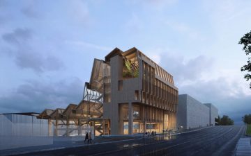 Здание колледжа от Grafton Architects подчеркивает универсальность древесины