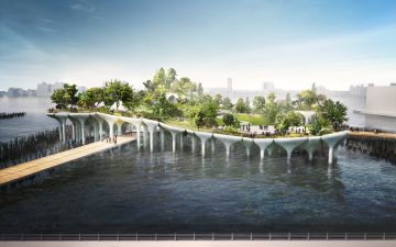 На реке Гудзон в Нью-Йорке построен новый парк на сваях