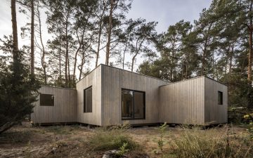 Этот экологичный деревянный дом построен вокруг сосен