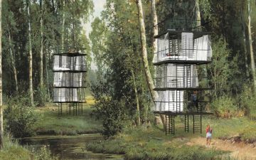 Модульные домики от EX FIGURA создают ощущение «жизни на деревьях»
