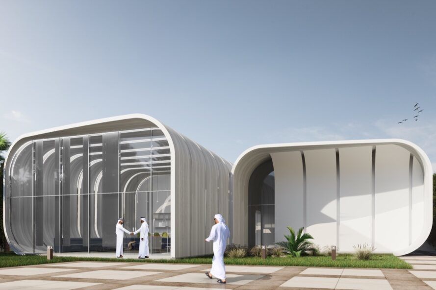 MEAN* предлагает бетонные 3D-печатные меджлисы для домов в ОАЭ