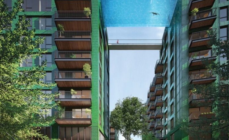 В Лондоне жители смогут переплыть от одного дома до другого на высоте девяти этажей