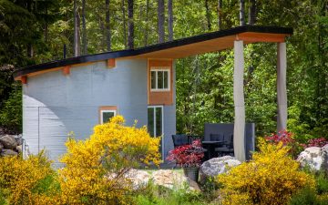 3D-печатный бетонный дом, построенный по «золотому сечению» Фибоначчи, доступен для аренды в Канаде