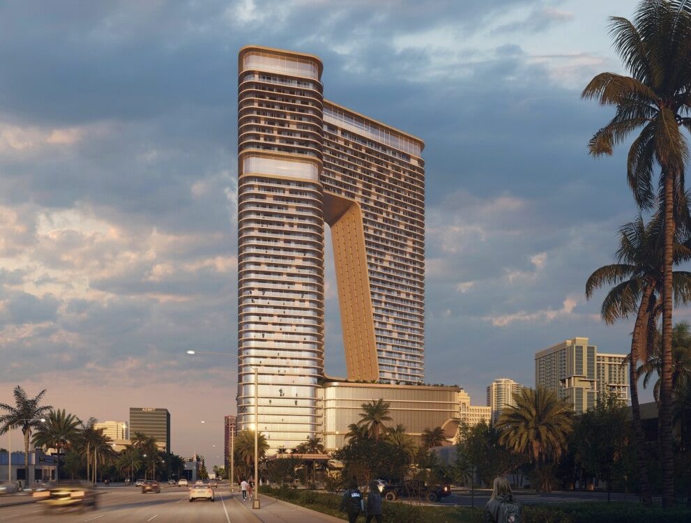 Привлекательная жилая высотка из двух соединенных между собой башен будет построена во Флориде