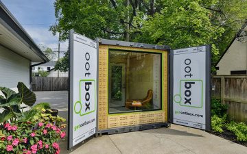 Автономный портативный офис ootbox сделан из морского контейнера