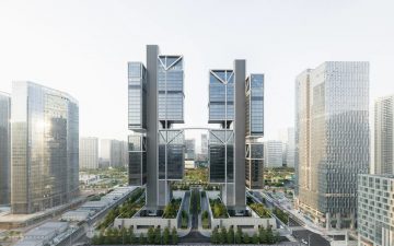 DJI Sky City: новая штаб-квартира компании в виде консольных небоскребов
