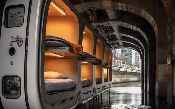 Автономные жилые капсулы под городскими мостами – доступное решение нехватки жилья