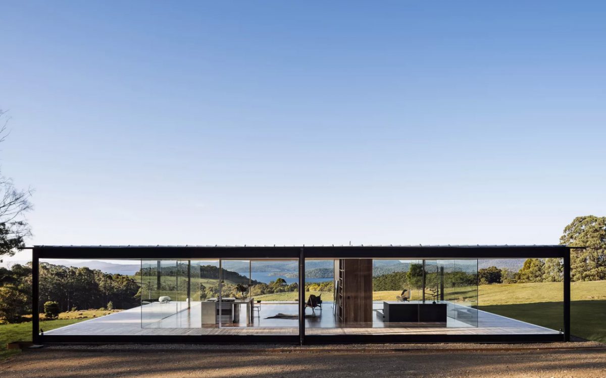 Стеклянный дом на Тасмании: сюрреалистическая современная архитектура