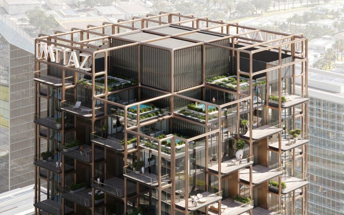 Открытая башня с экзоскелетным дизайном будет возвышаться над горизонтом Дубая