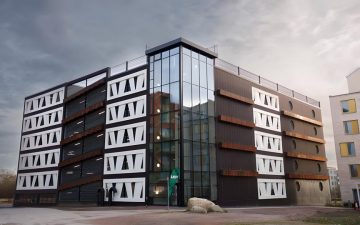 Лопасти ветряных турбин получили вторую жизнь в уникальном городском сооружении