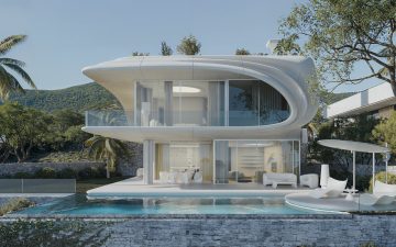 PERLA — скульптурный дом-волна на склоне холма над Марбельей