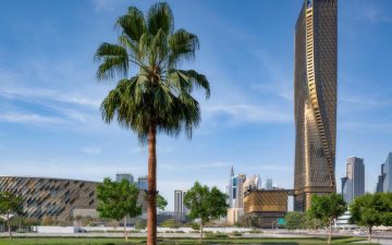 Wasl Tower: сверхвысокий небоскрёб с оригинальным терракотовым фасадом